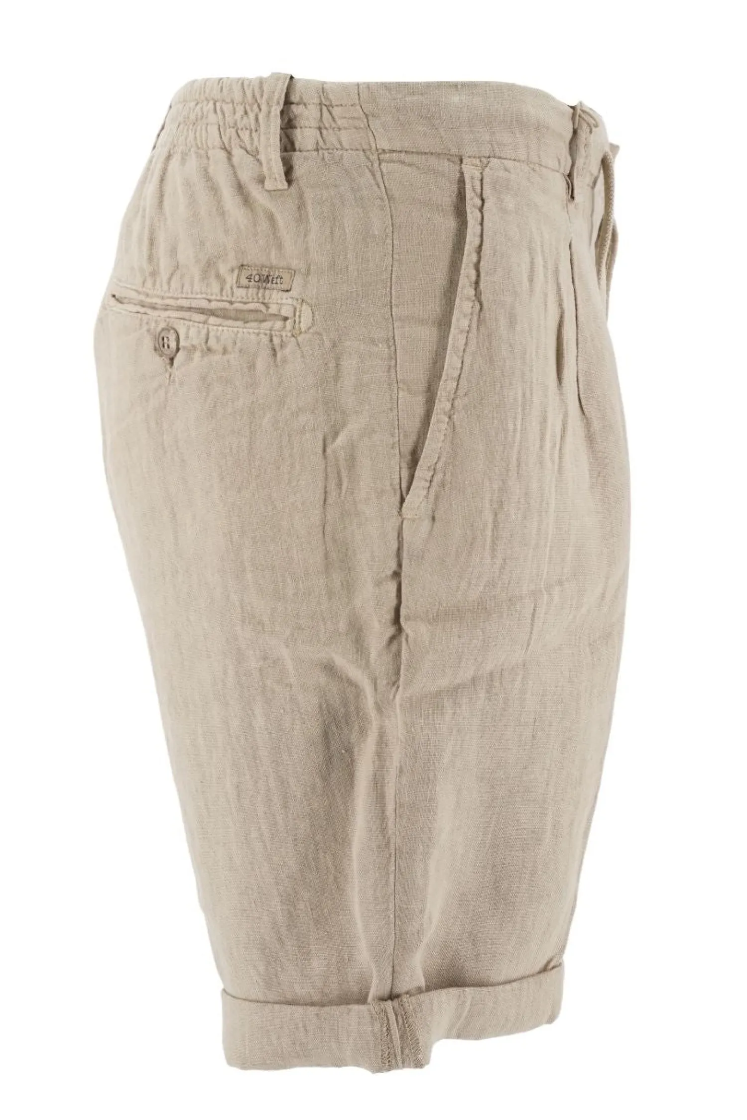 Hot Pantaloncino 40Weft in Lino / Uomo Pantaloncini