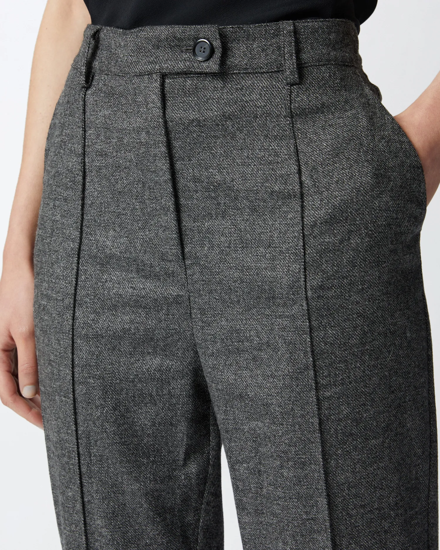 Sale Pantalone a Sigaretta in Flanella / Donna Pantaloni