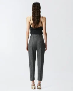 Sale Pantalone a Sigaretta in Flanella / Donna Pantaloni