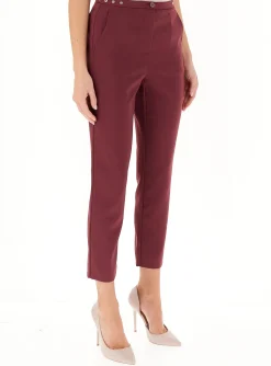 Discount Pantalone a Sigaretta in Crepe / Donna Pantaloni
