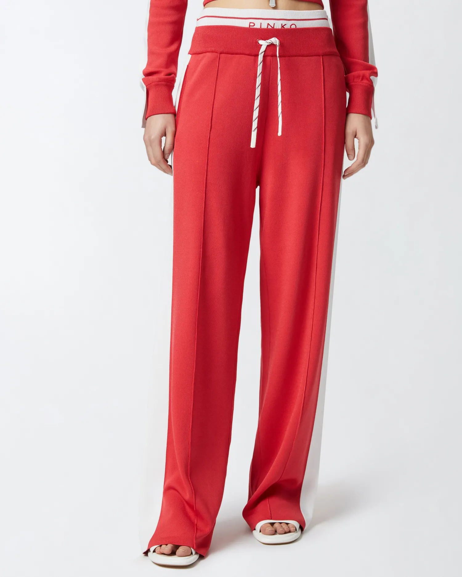 Pantalone Ampi con Banda Laterale / Donna Pantaloni