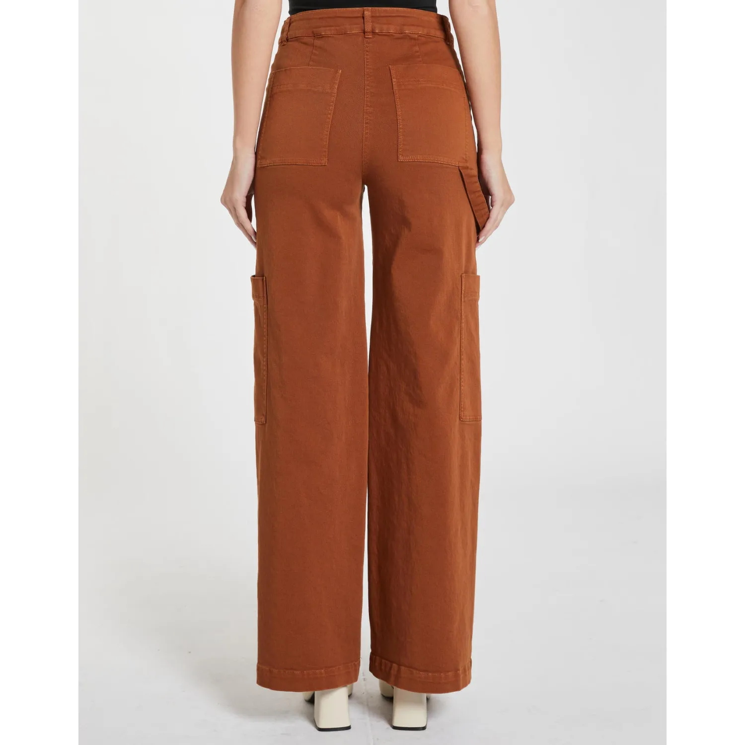 New Pantalone Cargo in Bull di Cotone / Donna Pantaloni