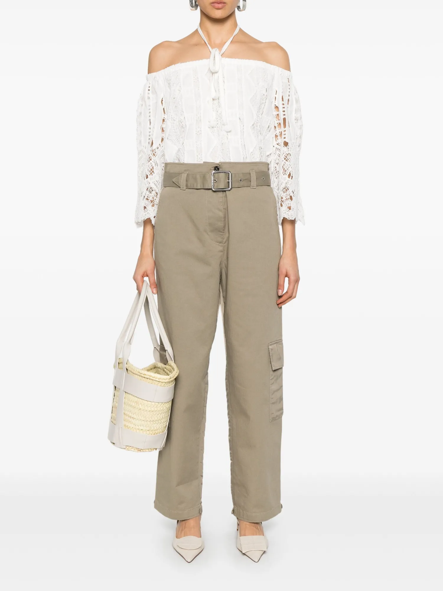 Best Pantalone Cargo in Gabardina / Donna Pantaloni
