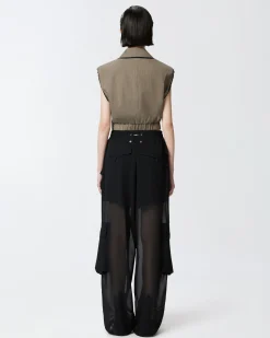 Clearance Pantalone Cargo in Georgette / Donna Pantaloni