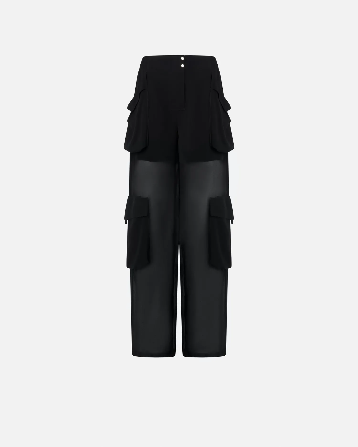 Clearance Pantalone Cargo in Georgette / Donna Pantaloni