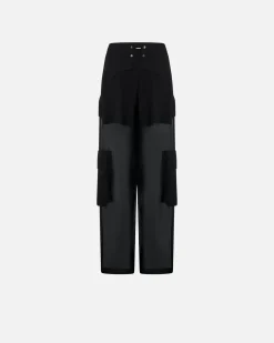 Clearance Pantalone Cargo in Georgette / Donna Pantaloni