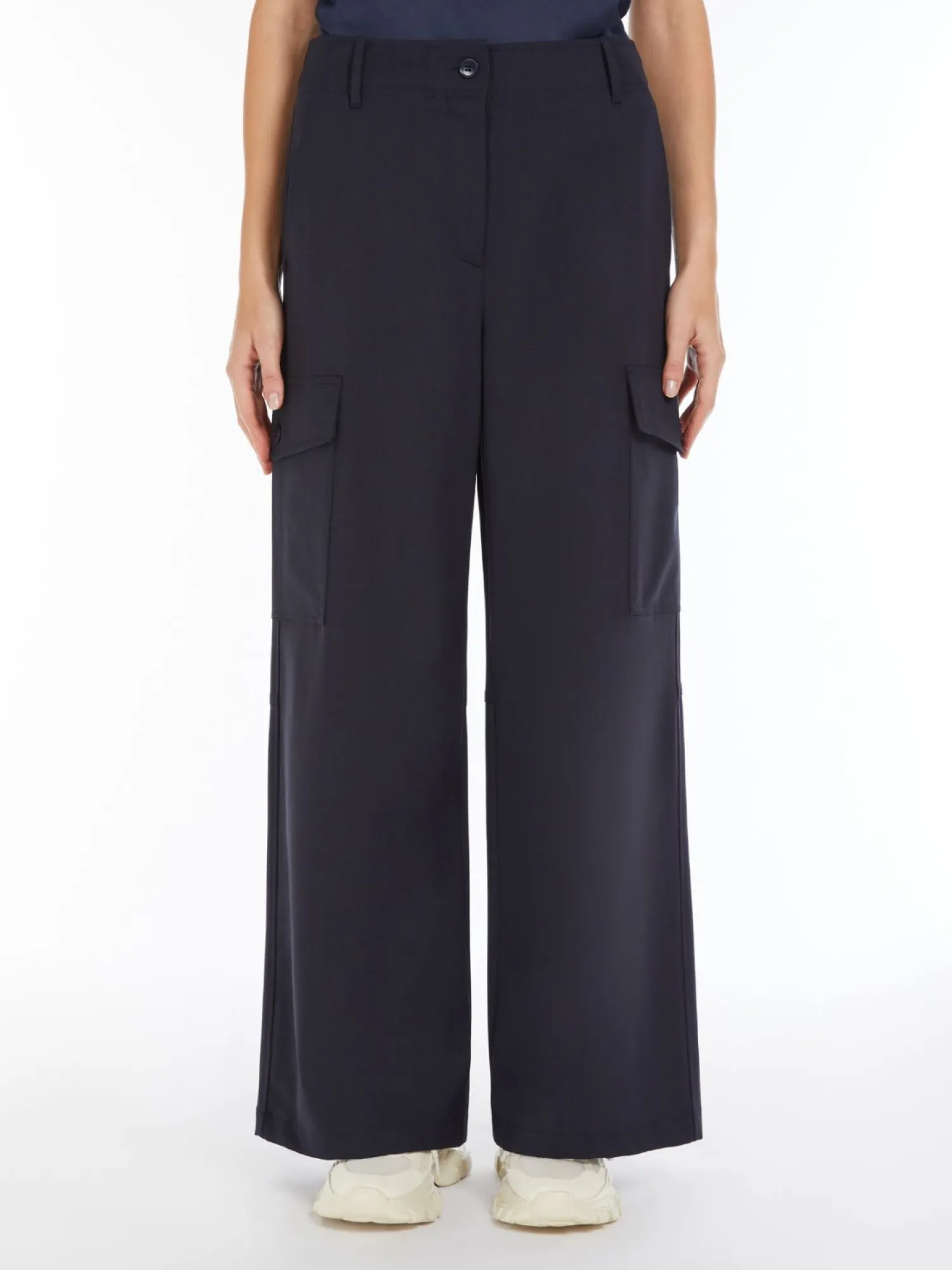 Outlet Pantalone Cargo in Misto Lana / Donna Pantaloni