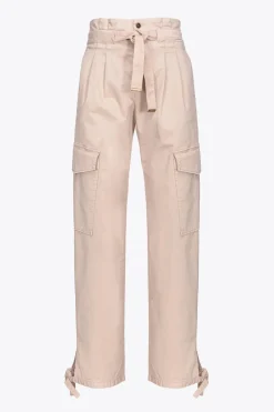 Clearance Pantalone Cargo in Raso Stretch / Donna Pantaloni