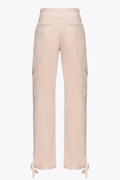 Clearance Pantalone Cargo in Raso Stretch / Donna Pantaloni