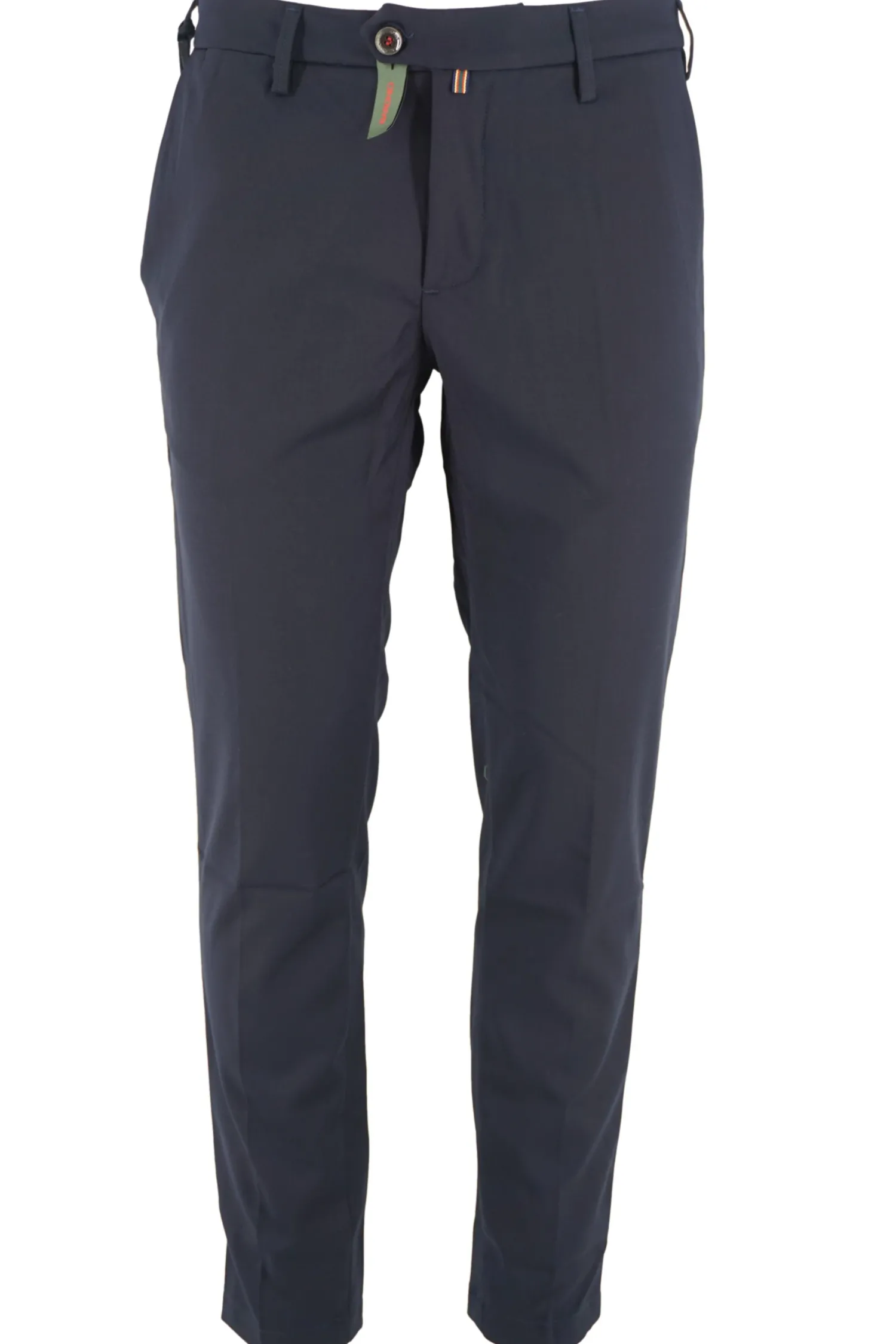 Discount Pantalone Chino Effetto Lana / Blu Uomo Pantaloni