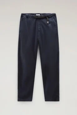 Sale Pantalone Chino in Cotone con Cintura in Nylon / Uomo Pantaloni