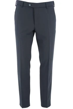 Sale Pantalone Chino in Misto Lana Modello Bonn / Blu Uomo Pantaloni