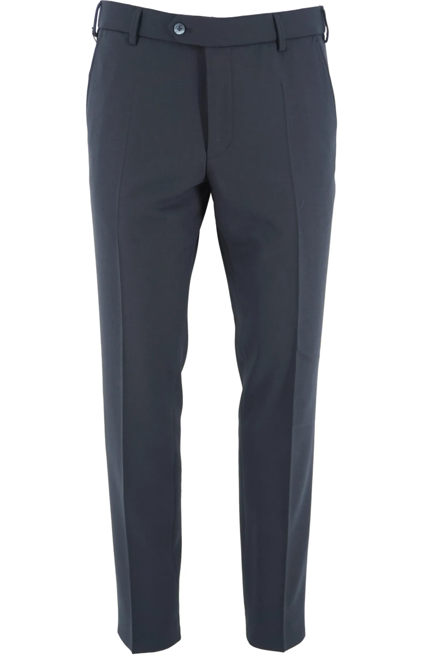 Sale Pantalone Chino in Misto Lana Modello Bonn / Blu Uomo Pantaloni