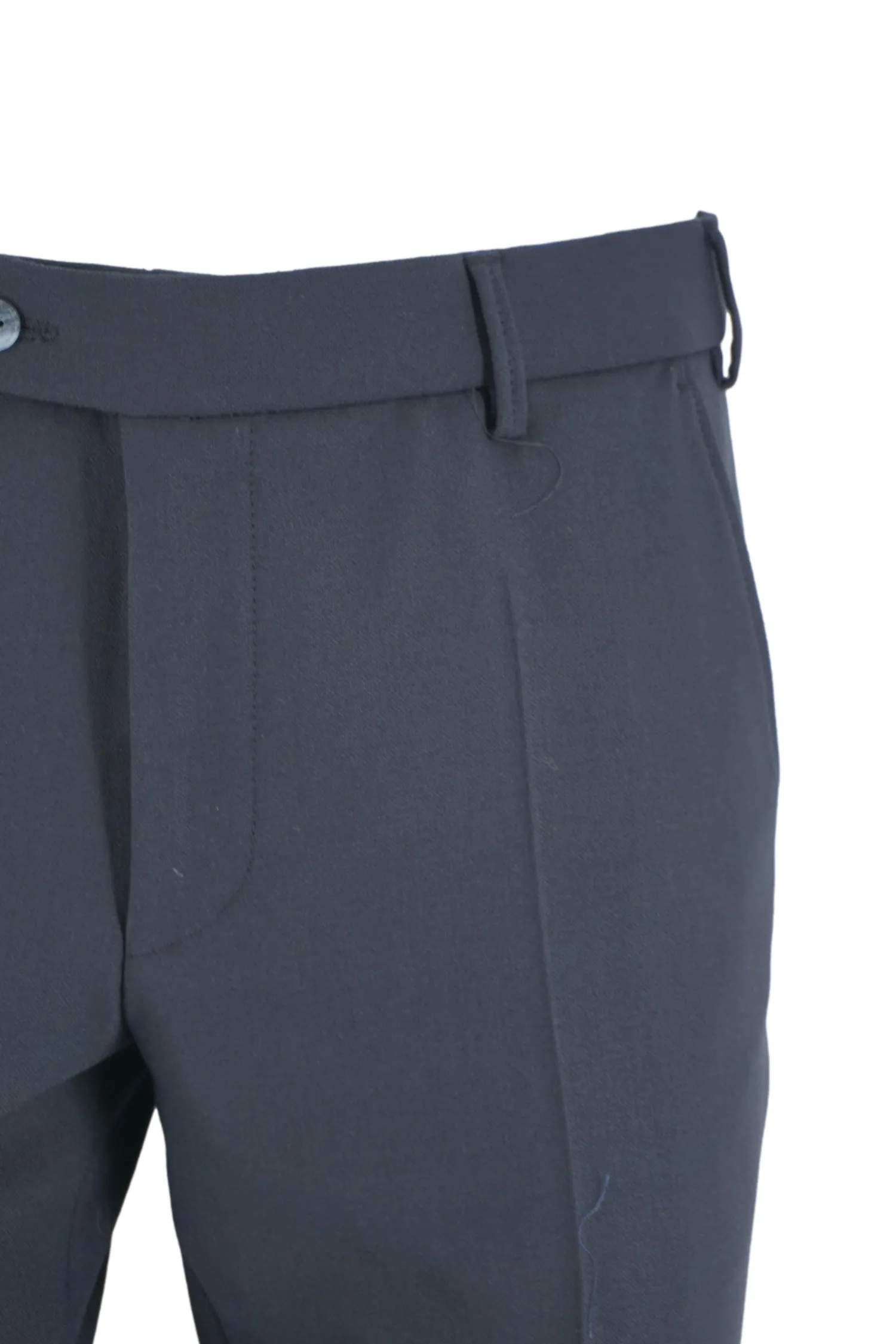 Sale Pantalone Chino in Misto Lana Modello Bonn / Blu Uomo Pantaloni