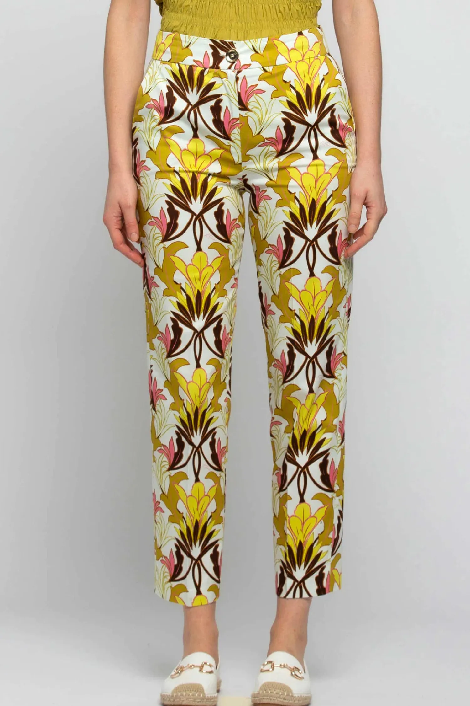 Online Pantalone con Fantasia in Cotone / Donna Pantaloni