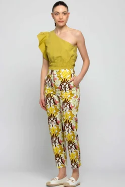 Online Pantalone con Fantasia in Cotone / Donna Pantaloni