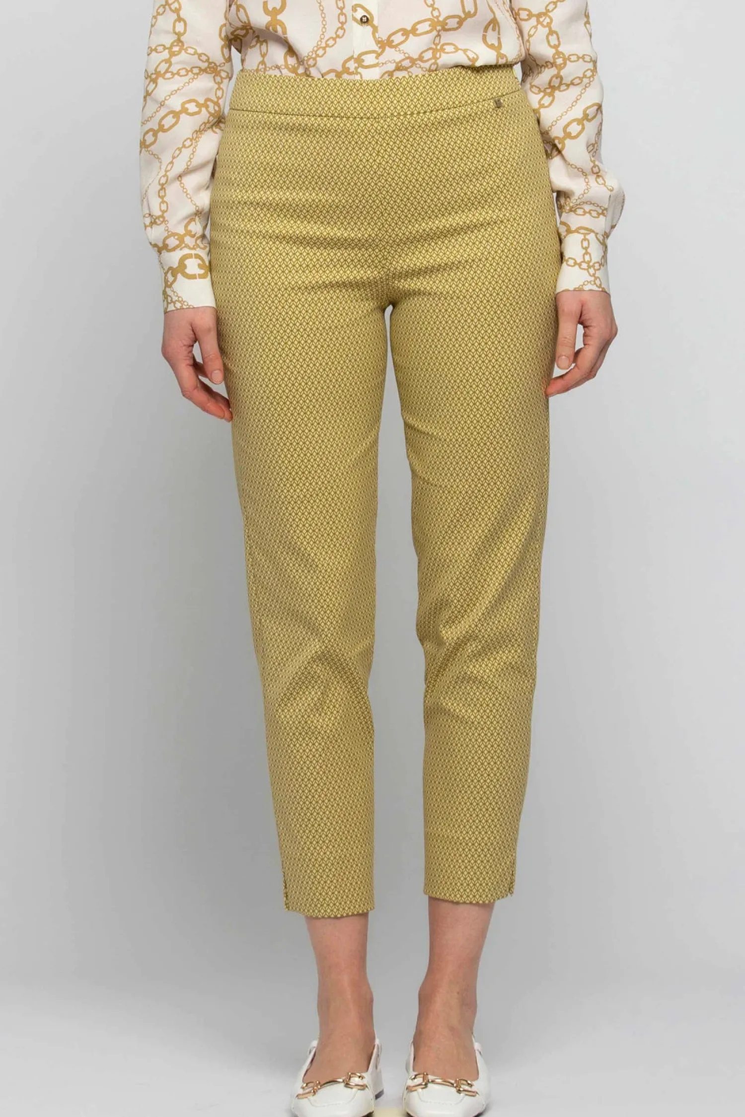 Pantalone con Fantasia / Giallo Donna Pantaloni