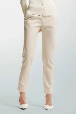 Discount Pantalone con Tasche Laterali / Beige Donna Pantaloni