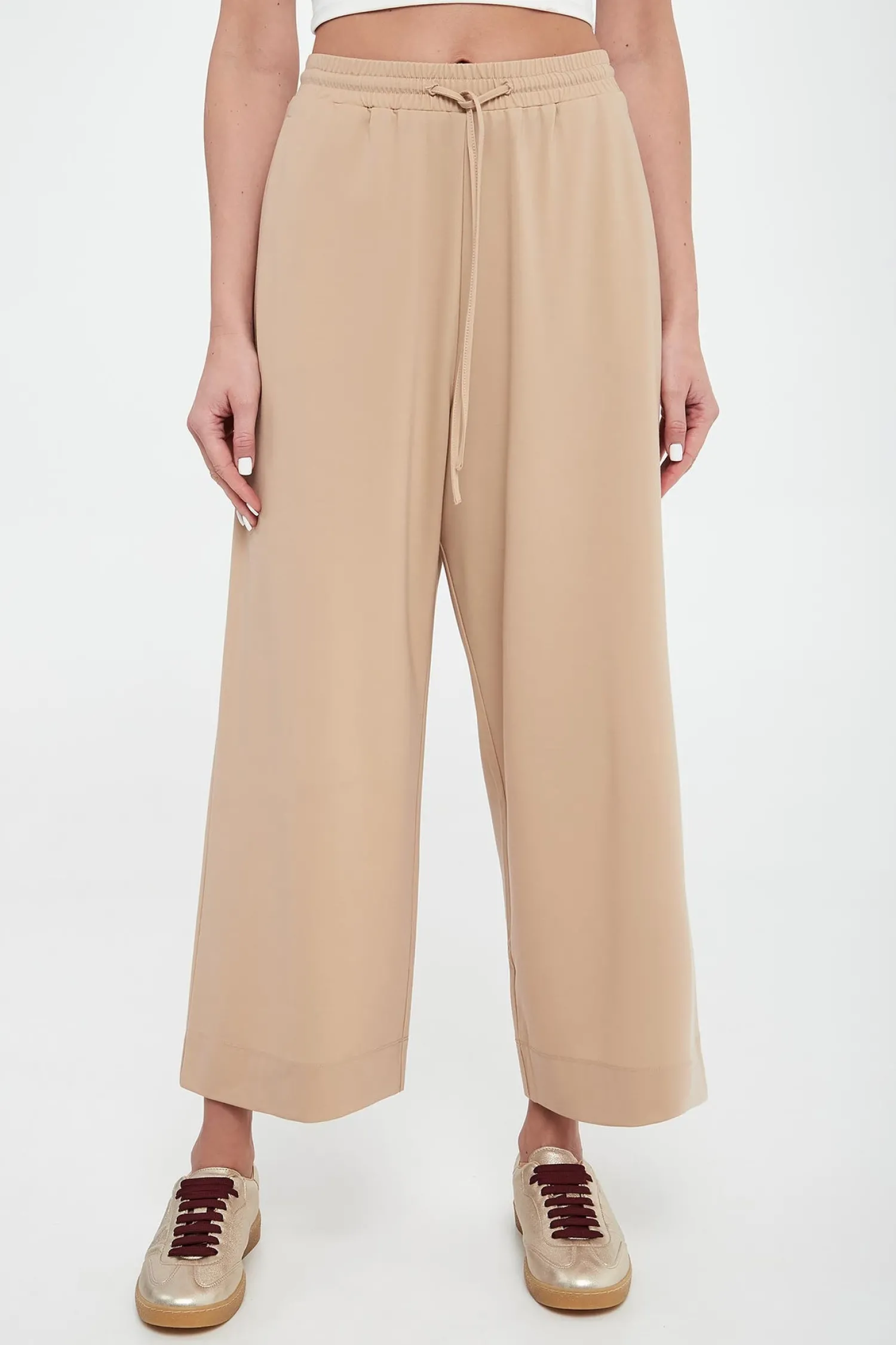 Sale Pantalone Crop in Jersey / Donna Pantaloni