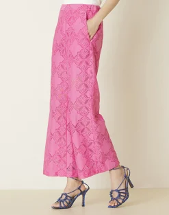 Online Pantalone Cropped in Pizzo / Donna Pantaloni