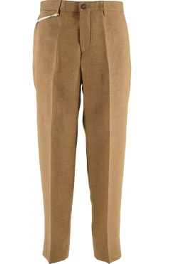 Pantalone da Donna in Lino / Beige Donna Pantaloni