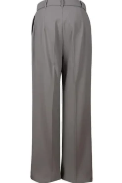 Discount Pantalone Dritto in Satin di Lana / Donna Pantaloni
