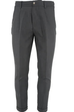 Outlet Pantalone Effetto Lana con Mezzo Elastico in Vita / Uomo Pantaloni