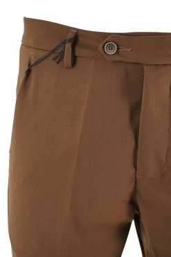 Clearance Pantalone Elegante Modello Montecarlo / Marrone Uomo Pantaloni