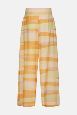 New Pantalone Fantasia con Pieghe in Vita / Multicolor Donna Pantaloni