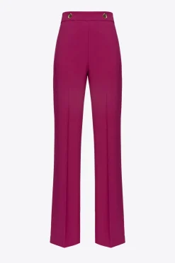 Outlet Pantalone Flare Fit con Bottoni Dorati / Donna Pantaloni