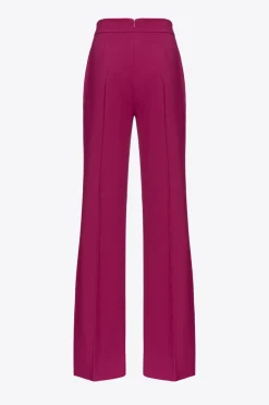 Outlet Pantalone Flare Fit con Bottoni Dorati / Donna Pantaloni