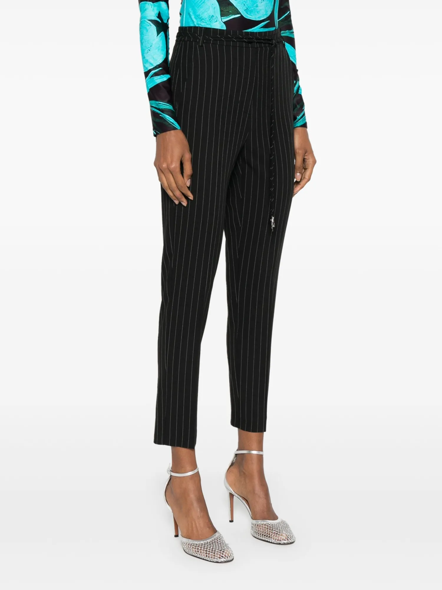 Discount Pantalone Gessato con Ruches / Donna Pantaloni