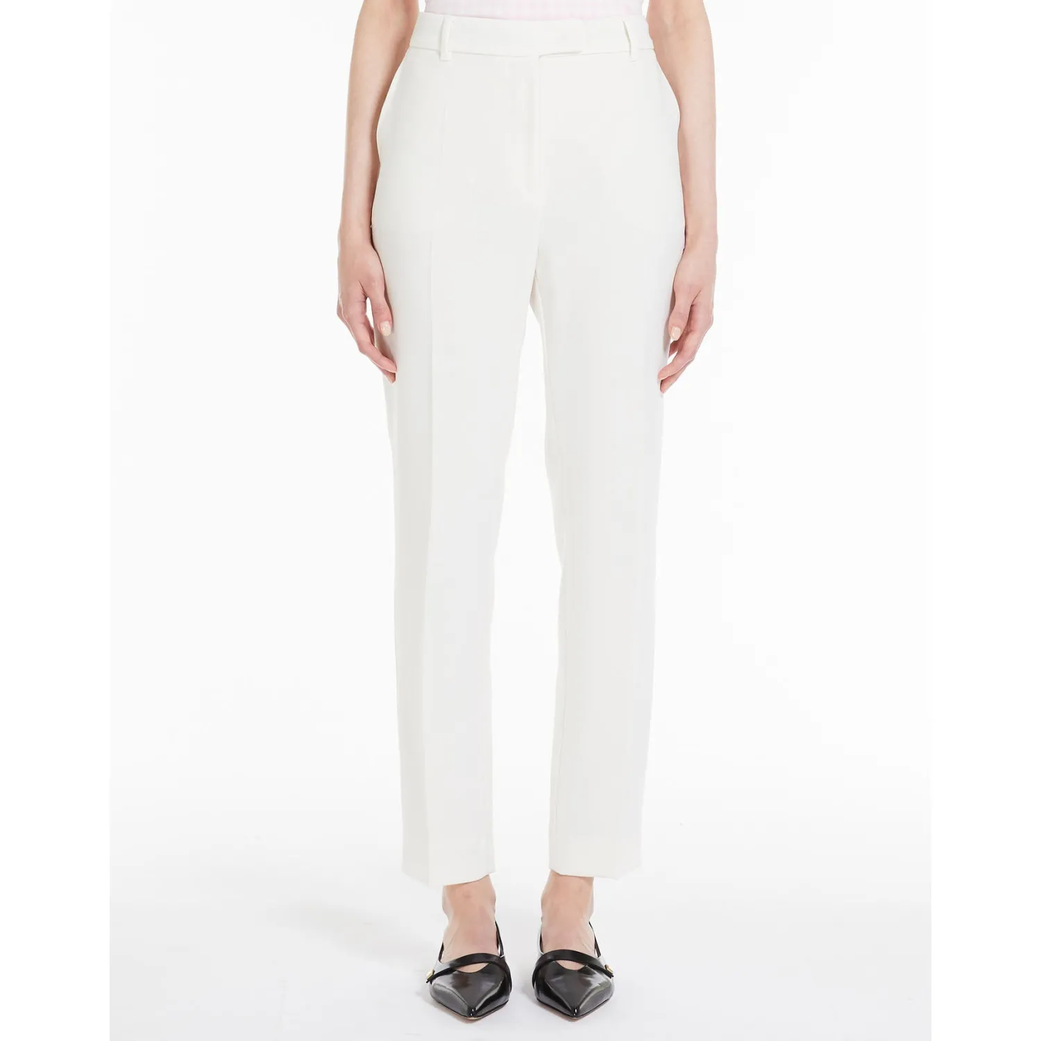 Sale Pantalone in Cady / Bianco Donna Pantaloni