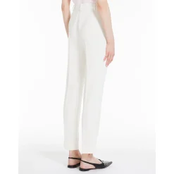 Sale Pantalone in Cady / Bianco Donna Pantaloni