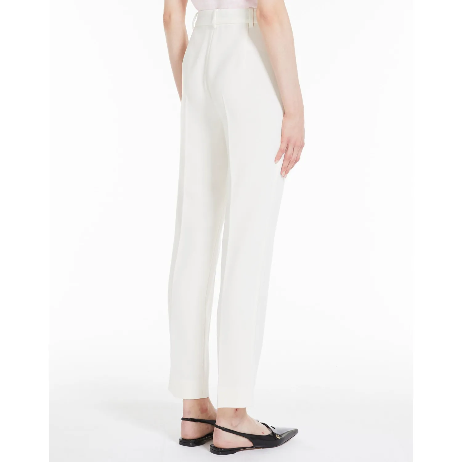 Sale Pantalone in Cady / Bianco Donna Pantaloni