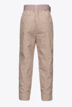 Clearance Pantalone in Cotone con Cintura / Donna Pantaloni