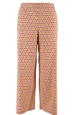 Discount Pantalone in Cotone con Fantasia / Arancione Donna Pantaloni