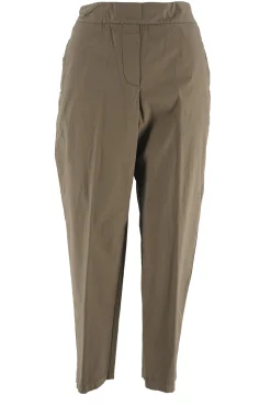 New Pantalone in Cotone con Mezzo Elastico in Vita / Donna Pantaloni