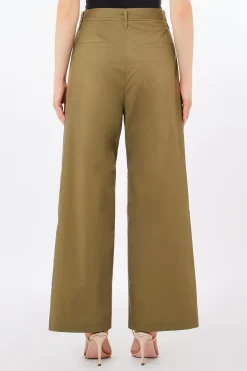 Discount Pantalone in Cotone Popeline / Donna Pantaloni