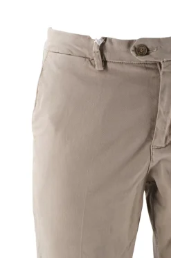 Outlet Pantalone in Cotone Slim Fit / Beige Uomo Pantaloni