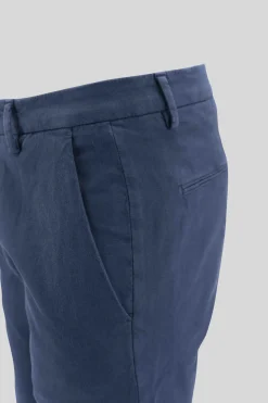 Online Pantalone in Cotone Tramato / Blu Uomo Pantaloni