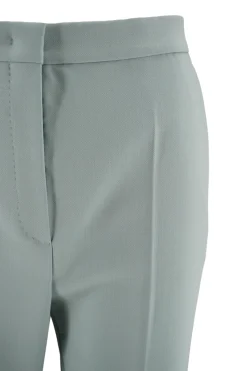 Discount Pantalone in Crepe di Lana / Verde Donna Pantaloni