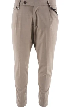 New Pantalone in Lana con Pinces / Uomo Pantaloni