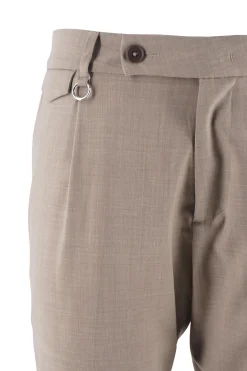 New Pantalone in Lana con Pinces / Uomo Pantaloni