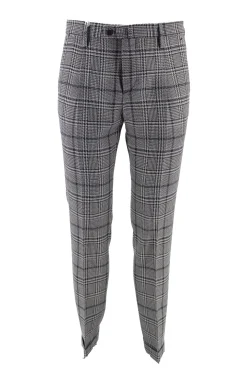 Outlet Pantalone in Lana Tasca America con Pinces / Grigio Uomo Pantaloni