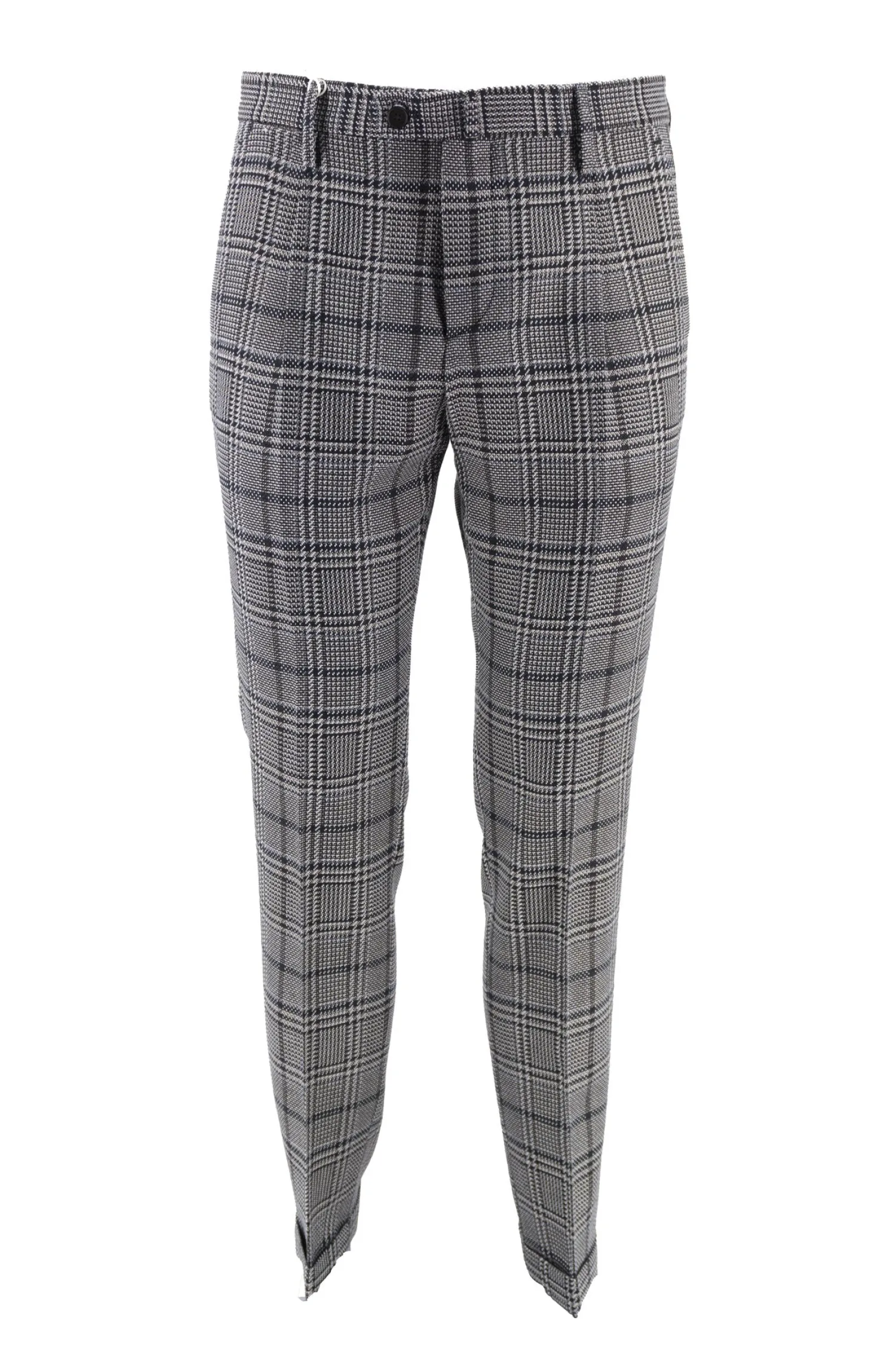 Outlet Pantalone in Lana Tasca America con Pinces / Grigio Uomo Pantaloni