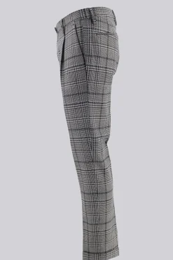 Outlet Pantalone in Lana Tasca America con Pinces / Grigio Uomo Pantaloni