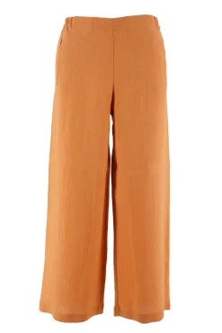 Outlet Pantalone in Lino / Arancione Donna Pantaloni