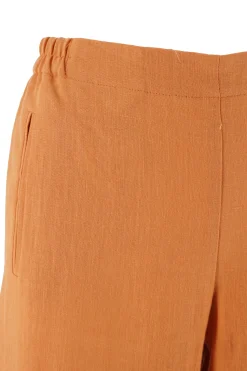 Outlet Pantalone in Lino / Arancione Donna Pantaloni