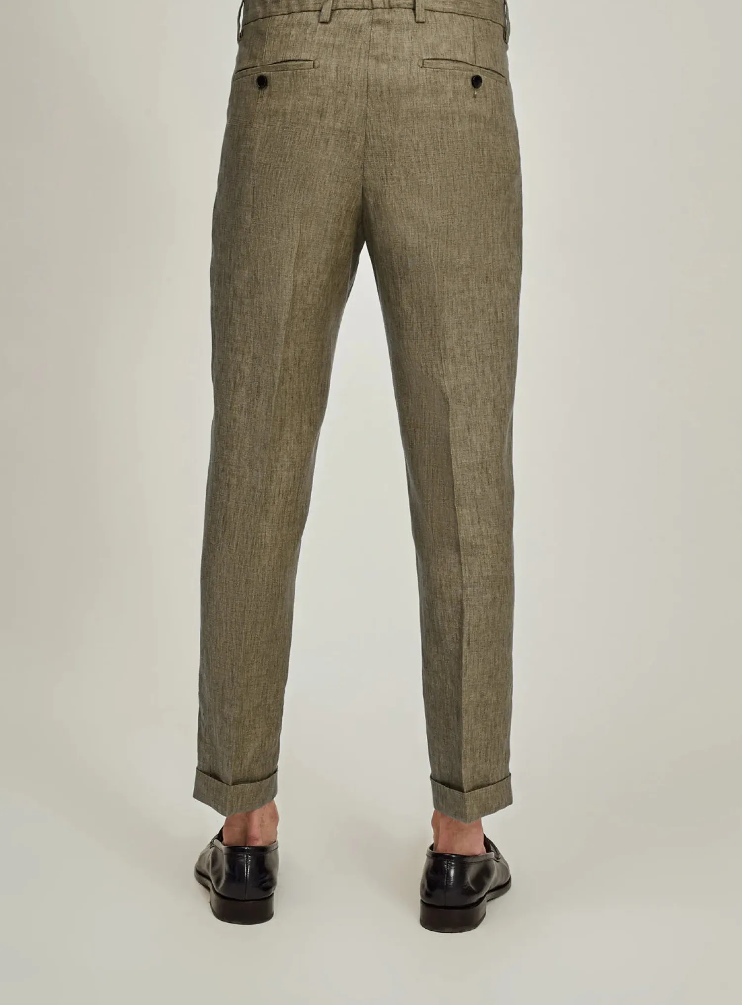 Clearance Pantalone in Lino / Beige Uomo Pantaloni